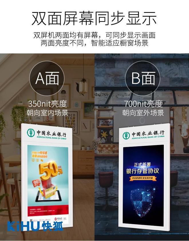 快狐 双屏吊挂广告机分级管理 不同楼层广告权限精准控制(图2)